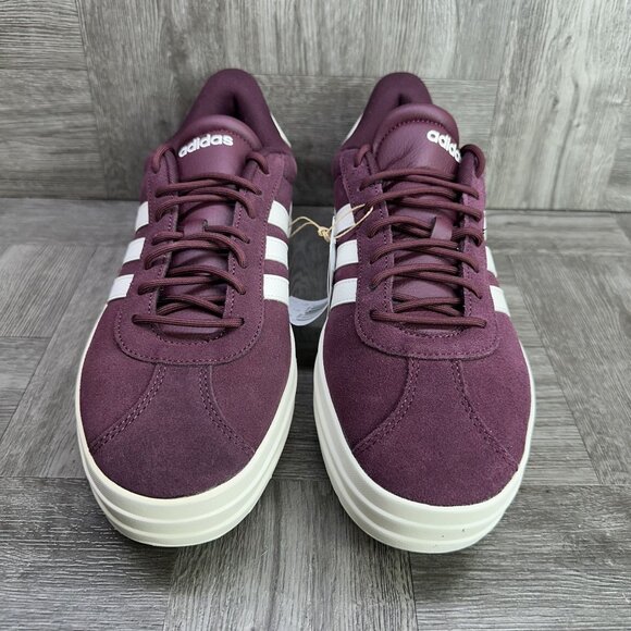 Adidas VL Court Bold Women's size 11 Burgundy Skateboarding Shoes - Picture 4 of 8